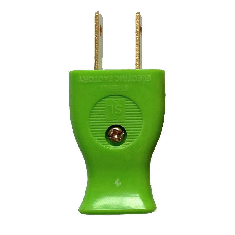 Prise de câble remplaçable en bakélite américaine, noir, jaune, bleu, rouge, blanc, 2 pôles, 15A, femelle, mâle, prise de fil américain, multiprise japonaise: green