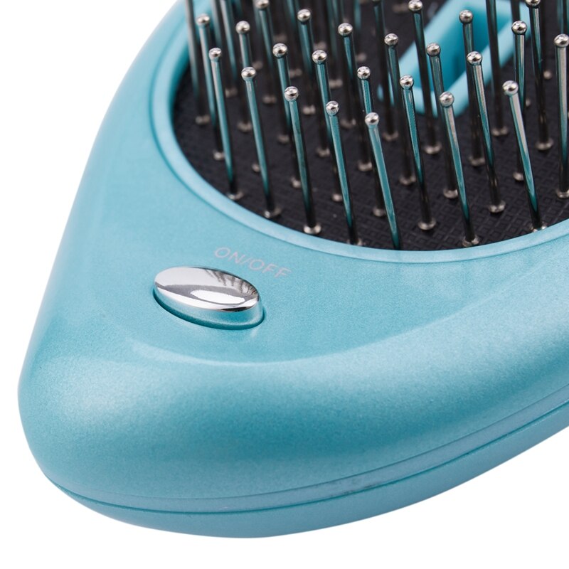 Cepillo alisador de pelo eléctrico portátil cepillo iónico peine de iones negativos masaje antiestático Mini peine de pelo recto