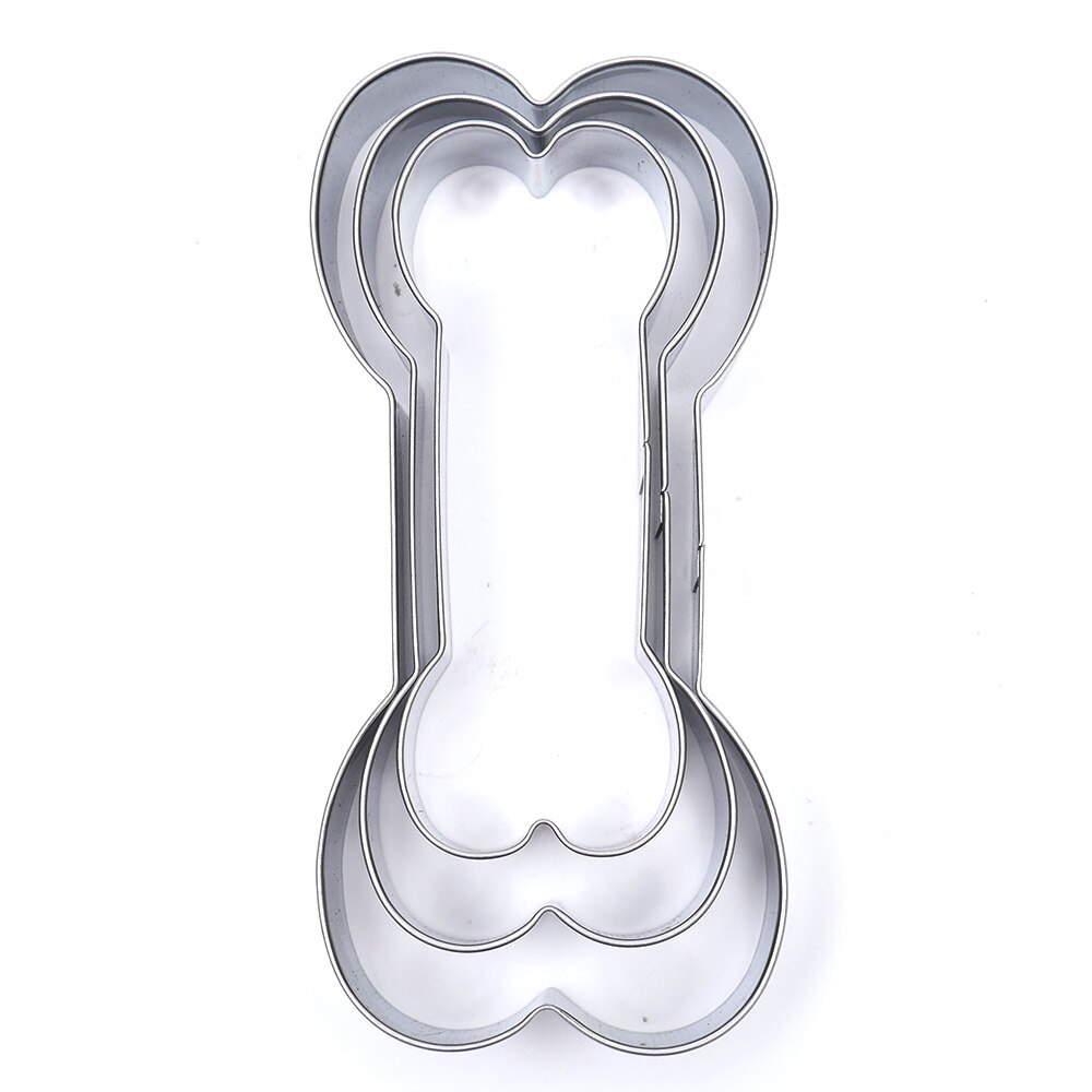 Moule à biscuits en acier inoxydable, 3 pièces, en os de chien, pour biscuits, Fondant, pâtisserie, outil de cuisson, décoration de gâteaux, Sugarcraft