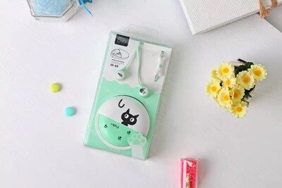 Diid Creatieve Cartoon In-Ear Hoofdtelefoon Kat Praten Met Een Microfoon Headset Stijl Raakte De ID65: green
