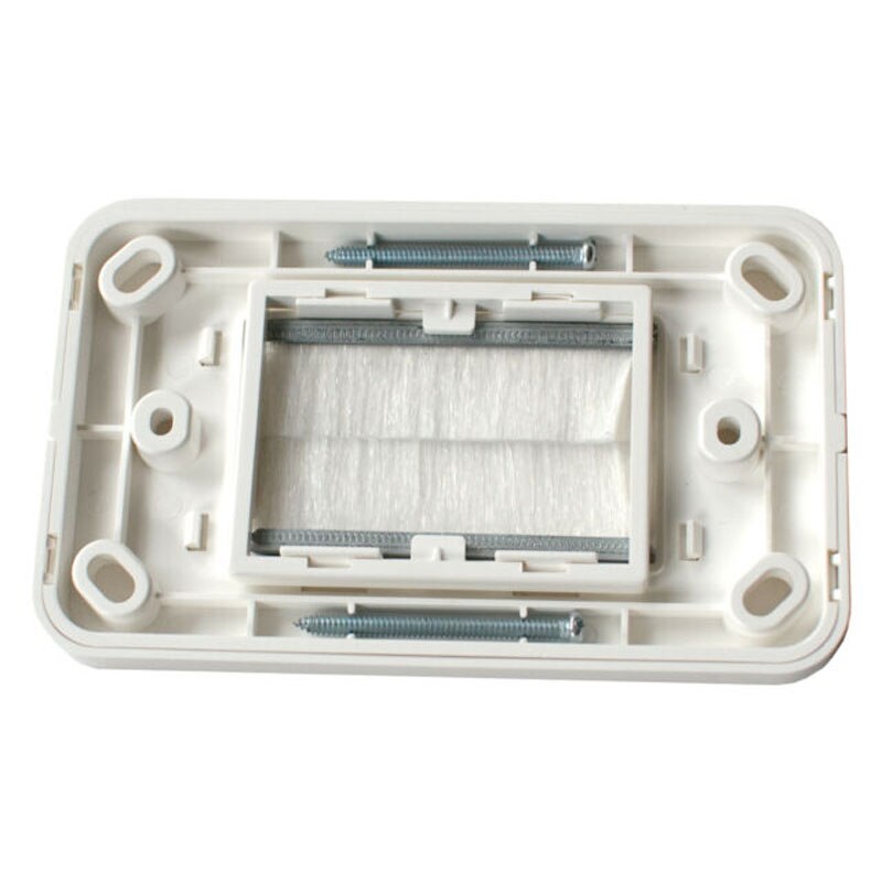 Brush Flush Wall Plate In-Wall Cable Management