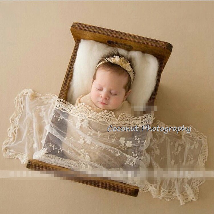 Kokosnoot Newbornphotography Props Geborduurde Kant Sling Garen Baby En Kinderen Baby Foto Wrap Doek Handdoek