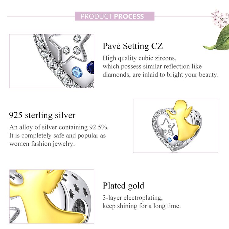 Cz Love Angel Charm Kralen Voor Originele Vrouwen Armband Diy Sieraden Hanger Accessoires Bijoux 925 Sterling Zilver