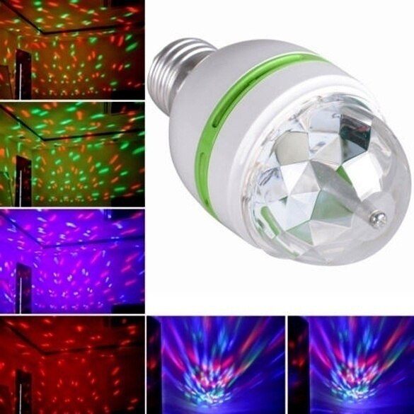 E27 3W Auto Rotating Rgb Led Lamp Stage Dj Licht Disco Party Lamp Woondecoratie Led Party Neon Party