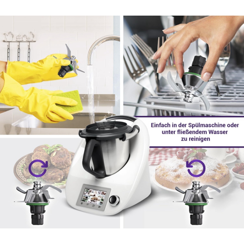 Lâmina de substituição para Vorwerk Thermomix TM5, TM6, Acessórios para processadores de alimentos Faca de aço inoxidável