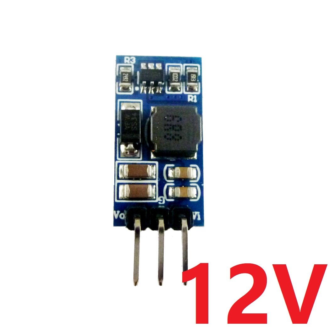 7W Mini Dc Dc Boost Converter 2.6-5.5V 5V 6V 9V 12V led Motor Regulator Module: 12V with Pin