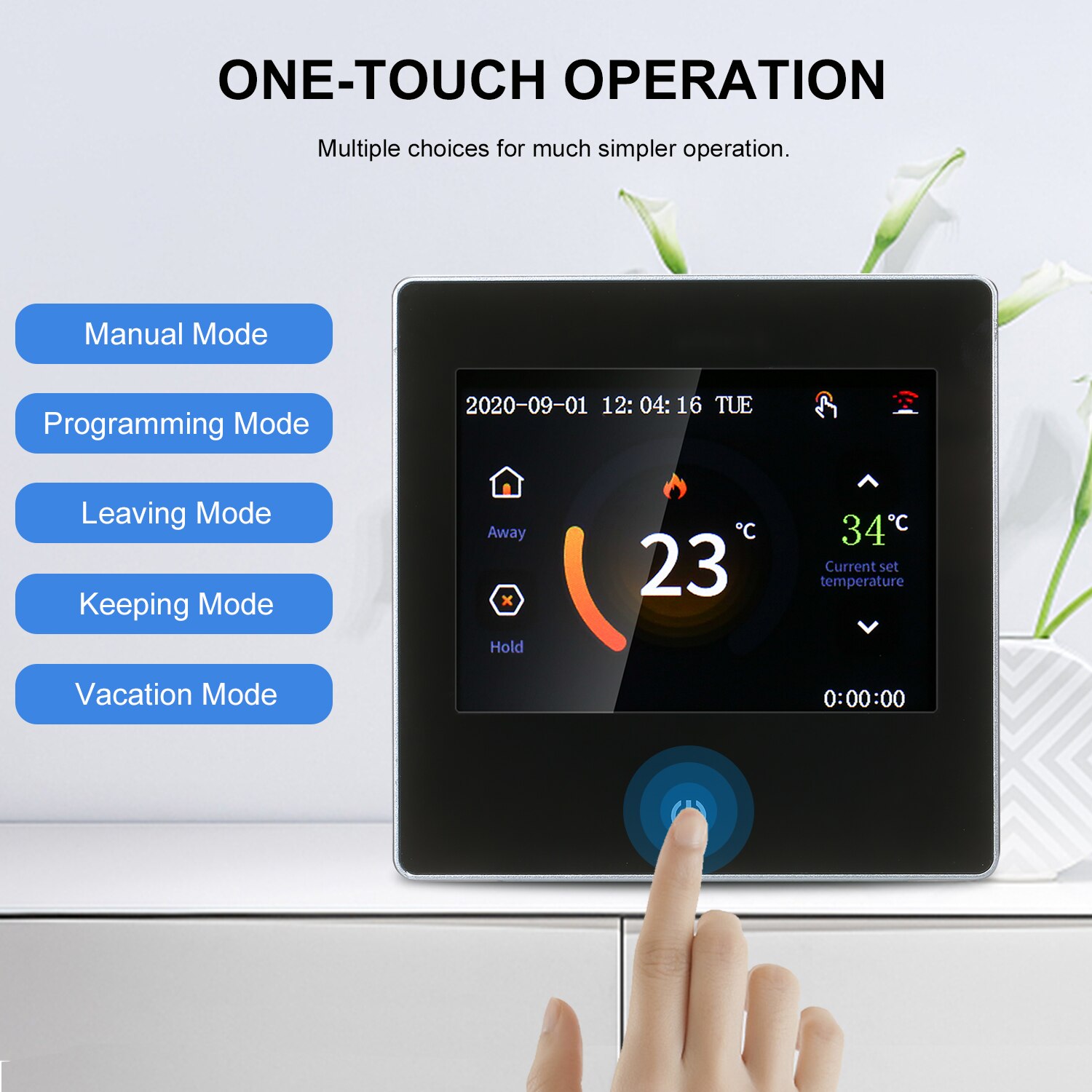 Slimme Thermostaat Lcd Touch-Screen Wekelijkse Programmeerbare Thermostaat Met Wifi Elektrische Verwarming 16A Digitale Temperatuur Controller