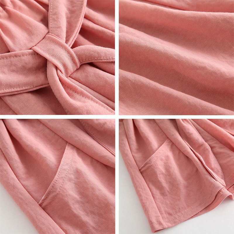 Meisjes Broek Effen Kleur Strik Taille Zakken Shorts Voor De Zomer