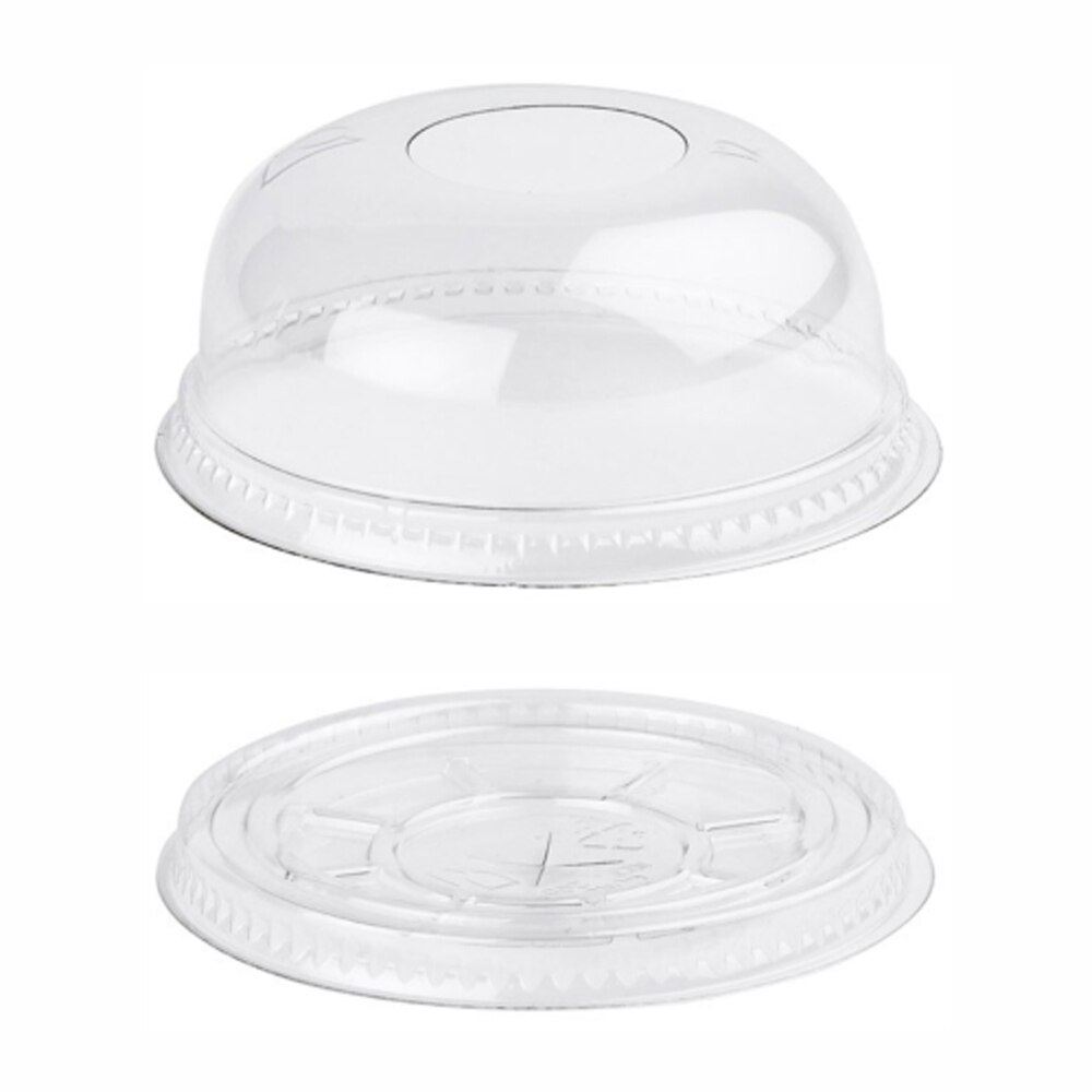 Tasses à Smoothie jetables, couvercles en plastique, verres à Milkshake, tasse de fête en verre, tasse à thé à bulles, gobelets en plastique avec couvercles, tasses à dessert