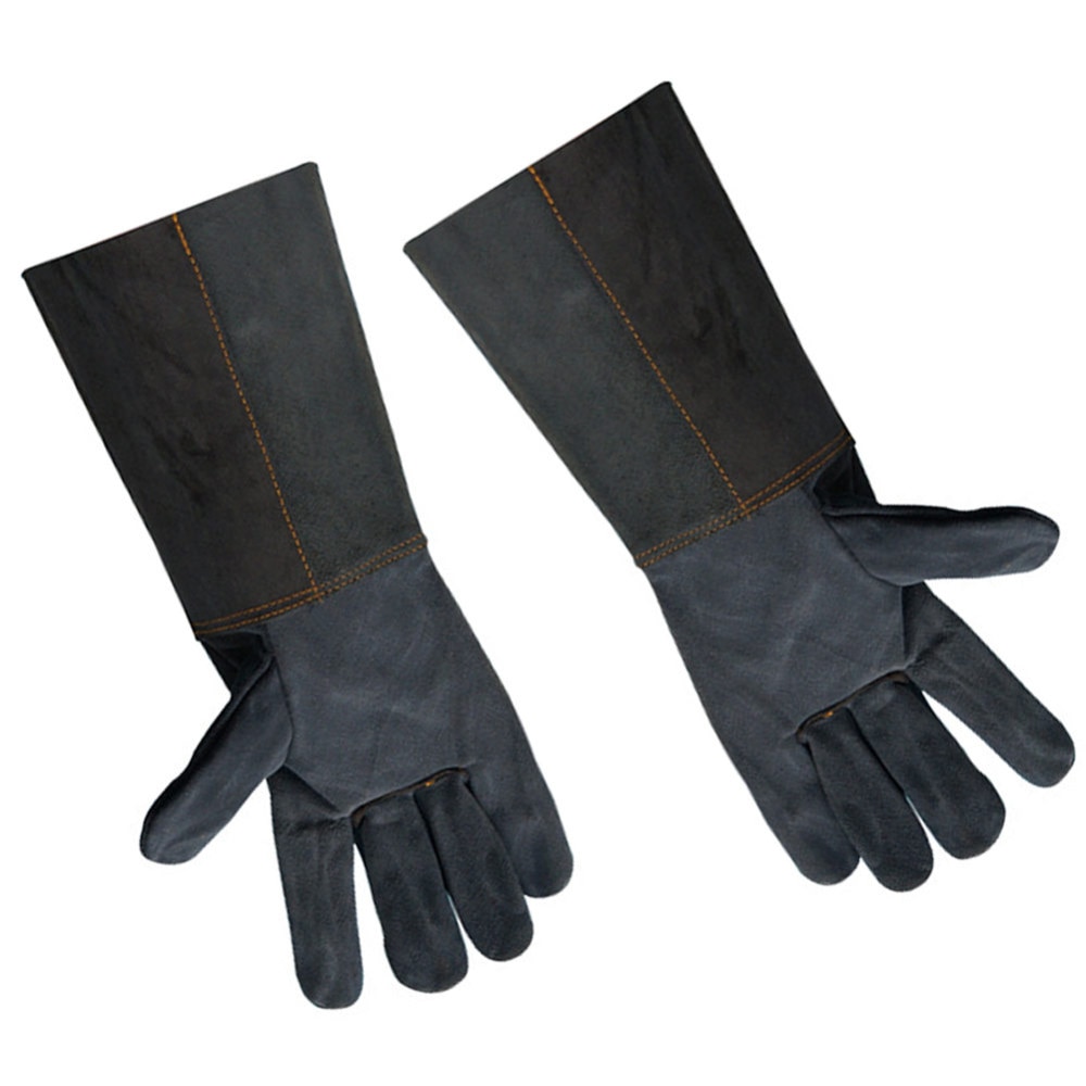 1 paar Werkhandschoenen Lederen Lange Lassen Handschoen Barbecue Carrying Fabriek Tuinieren Beschermende Werkhandschoenen