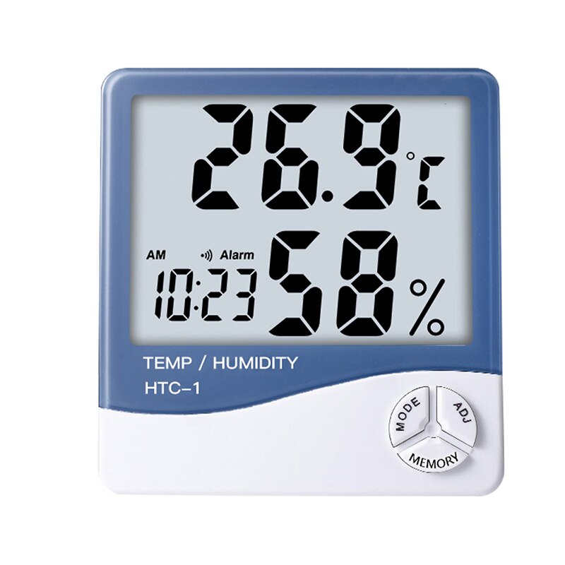 Digitale thermometer, hygrometer voor binnen en buiten met lcd-scherm, temperatuur-vochtigheidsmeter, 1 stuk