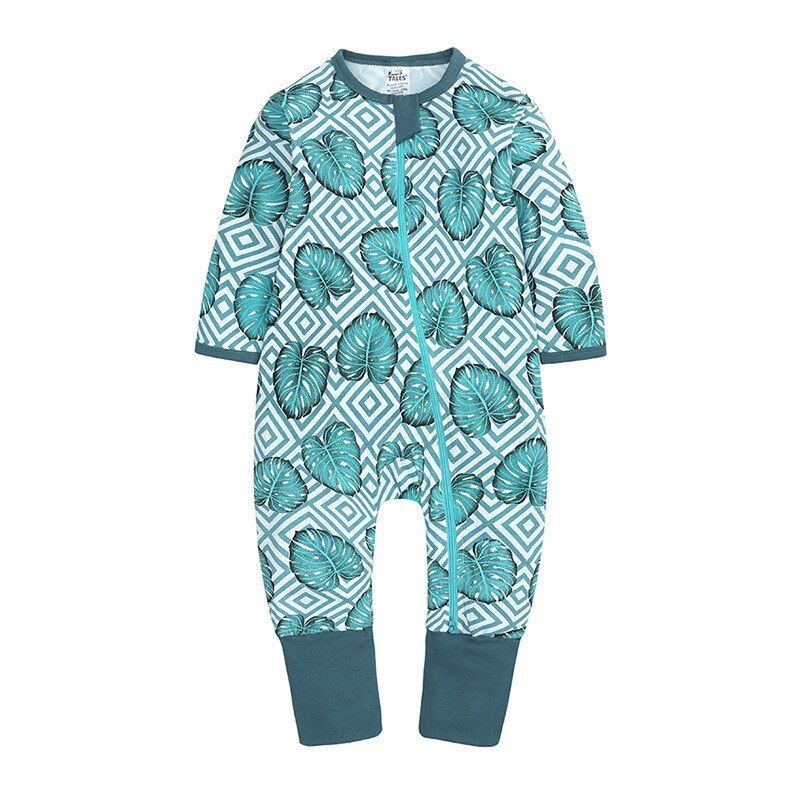Baby Romper Meisjes Jongens Leuke Cartoon Dier Streep Kleding Lange Mouw Jumpsuit Hoodedcotton Romper Zonder Voet Cover