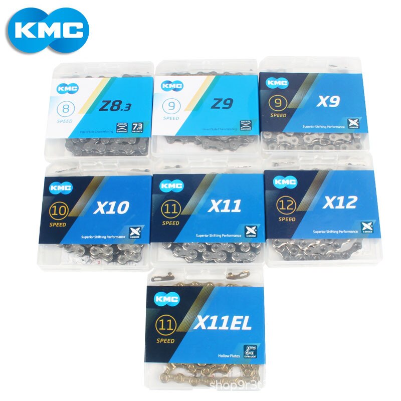 KMC Road Bike Chain X8 X9 X10 X11 X12 Bicycle Chains 8/9/10/11/12 Speed Chains MTB Crankset SRAM 8 9 10 11 12s Derailleur 116L
