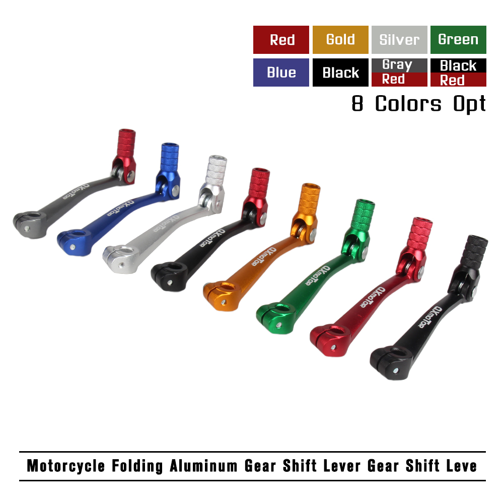Nuevas piezas CNC de motocicleta, palanca de cambio de marchas plegable de aleación de aluminio apta para motocicleta ATV Dirt Pit Bikes, palanca de cambio de marchas CNC-125