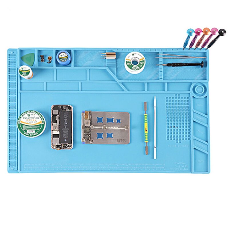 Newest 55x35cm S-180 Heat Insulation Silicone Pad Desk Mat Maintenance Platform For Mobile phone BGA Soldering Repair