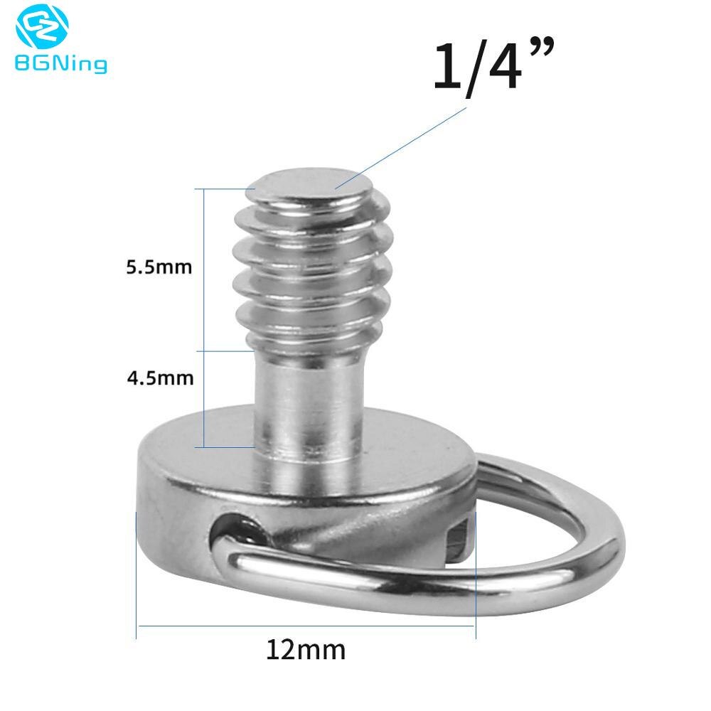 10 Pcs Bgning 1/4 Camera Schroef Voor Quick Release Plaat 1/4 Inch Folding D-Ring Adapter Statief Monopod Camera schroef