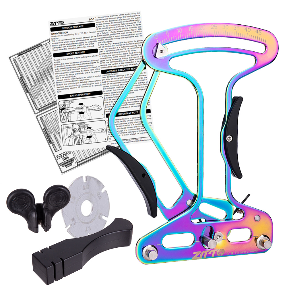 ZTTO – compteur de Tension de rayon de vélo, vérificateur de force de rayon de roue, rayons ronds Aero, indicateur précis TooI inclus, manuel TM-1 vtt: TC1L RB Aero Wrench