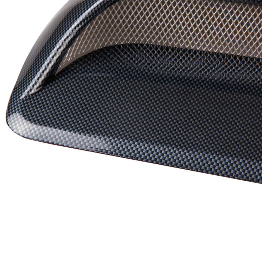 Carbon Fiber ABS Car Air Flow Intake Hood Scoop Vent Bonnet Cover Decoration Universal For Cars SUV