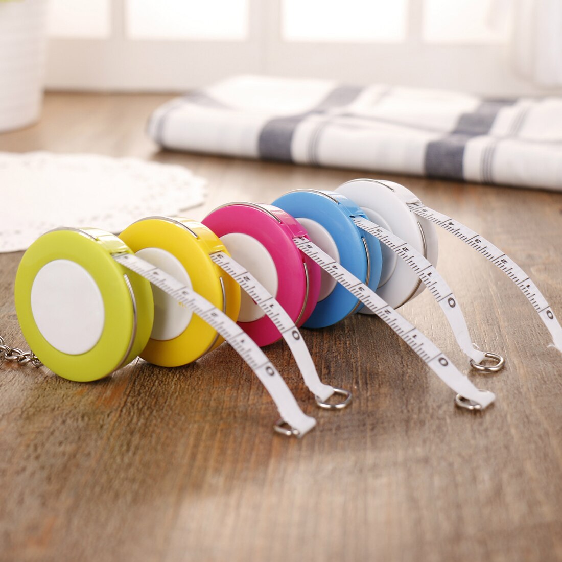 mini przenośna miarka 1.5m wysuwana linijka centymetr/cal mała miarka linijka cukierki kolor ładny wzór robić podróży