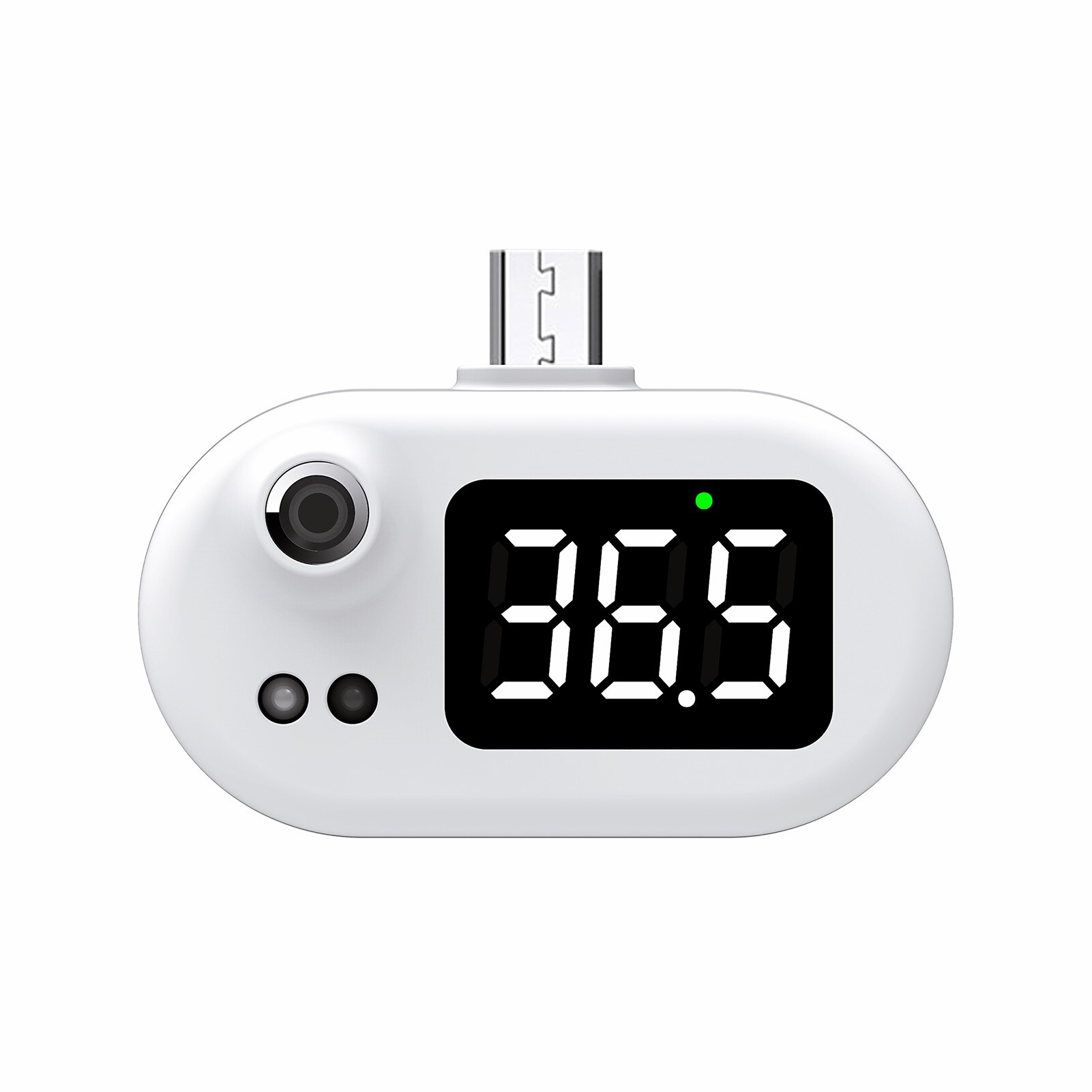 Minitermómetro Digital USB para teléfono móvil, higrómetro tipo C con pantalla LED, sin contacto, Sensor de temperatura infrarrojo: Micro