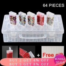 Plastic Container Storage Box Diamond Painting Accessories with Bottles Diamant Painting Box Holder jewelry rectangle Box Case