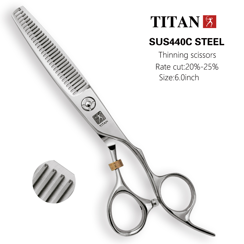 OUS AN-Ciseaux de coiffure professionnels, ciseaux de coiffeur, coupe, amincissement, recherche de cheveux, 6 po, 6.5 po, Japon, acier 440C: Rouge