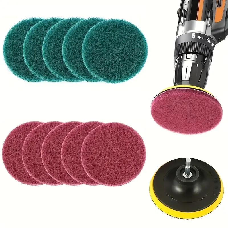 kit di spazzole per trapano elettrico strumento per spazzole per la pulizia elettrica per piastrelle per auto spazzola per bagno spazzole per lavasciuga in plastica per cucina da bagno
