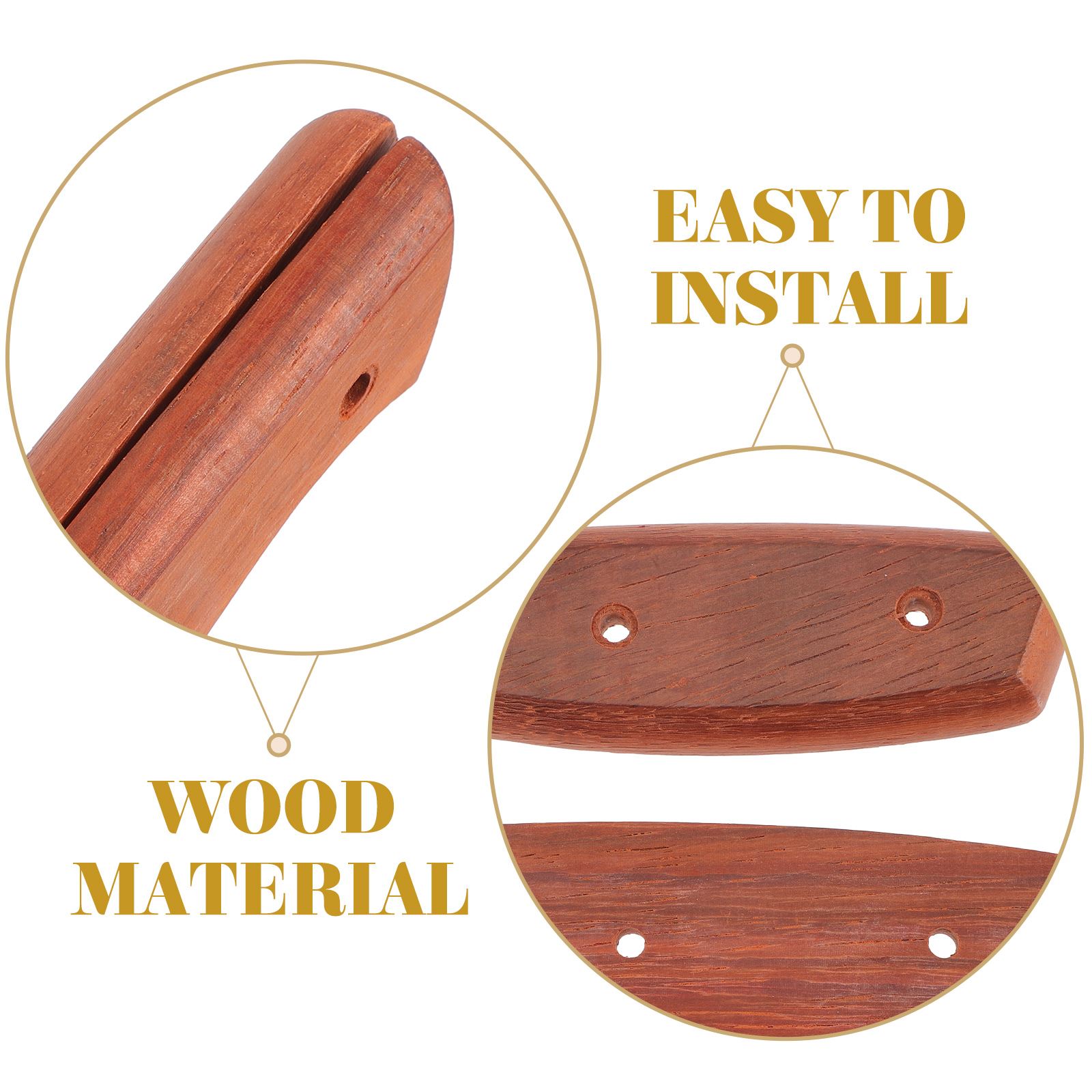 Mango de madera para cuchillo de cocina, accesorio reemplazable para Chef