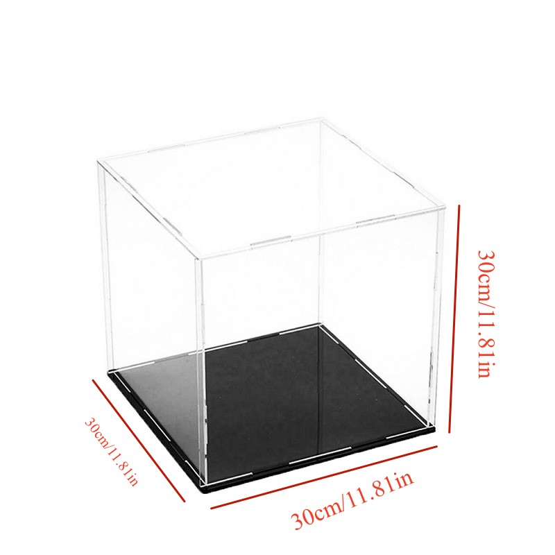 High Transparency Acrylic Display Box Dustproof Assembled Clear Acrylic Boxes for Protect Action Figures Cabinets Home Storage: Yellow