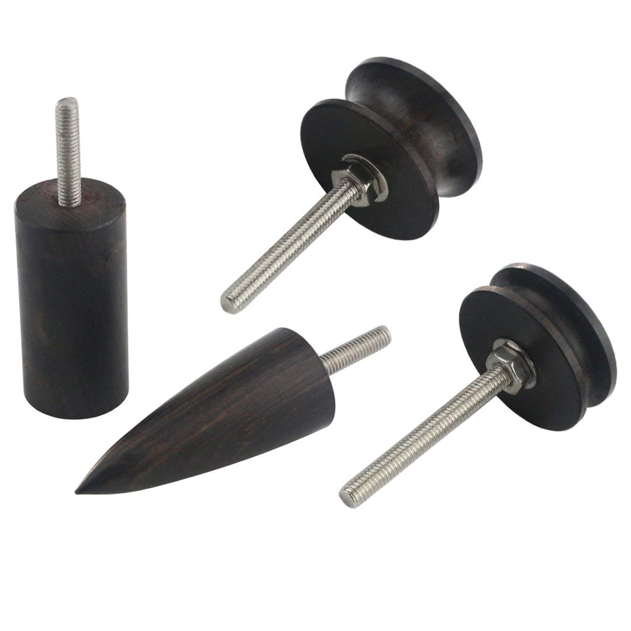 For Dremel Rotary Tools 7Style Ebony Leather Burnisher Electric Polished Head Leather Tools Leather Slicker Tool Drill Sets