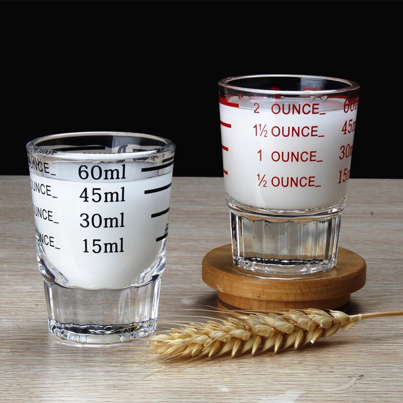 Scale Glass Small Measuring Cups Cocktail Ounce Round Espresso Bar Drinker Milk Tea Tool Kitchen Metering Household