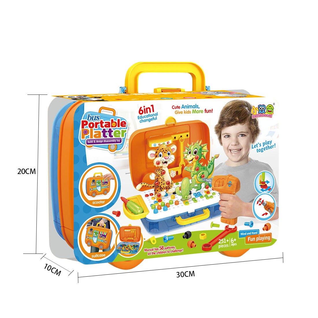 freundlicher Elektrische Bohrer Schraubendreher Puzzle Spielzeug 3D Bausteine Werkzeug Bausatz vorgeben Werkzeuge Spielzeug Bildung freundlicher Spielzeug -703A