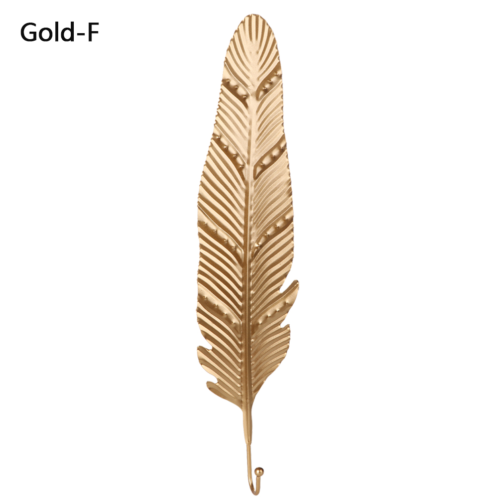 1PC Modern Style Golden Butterfly Coat Hook Double Hook Wall Mounted Hanging Heavy Duty Screw Wall Hook Home Bath Towel Hangers: gold	F