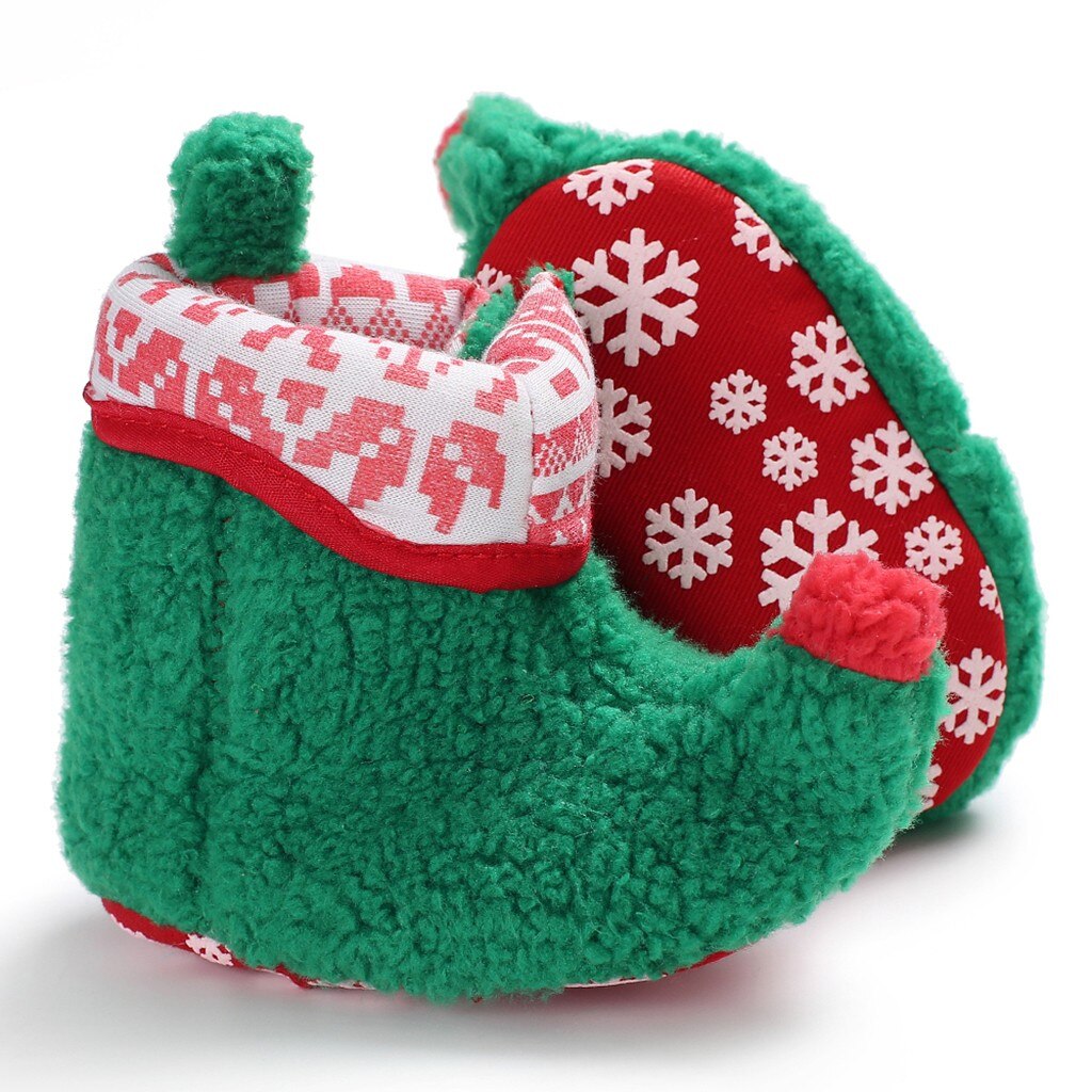 Noël chaussures chaudes enfant en bas âge enfant bébé filles garçon troupeau hiver neige chaude père noël premiers marcheurs chaussures mignon noël bébé bottes