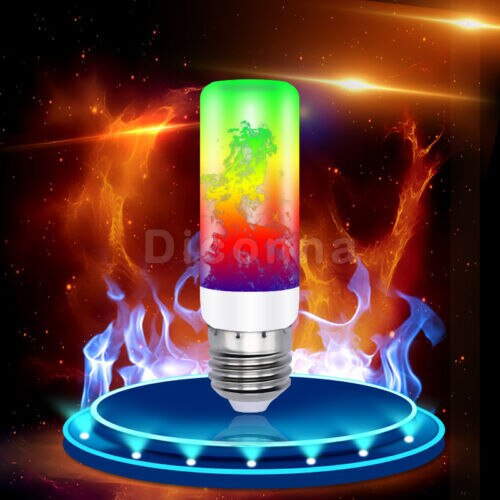 4 Modes E27/26 LED Flame Effect Fire Light Bulb Flickering Lamp Decor