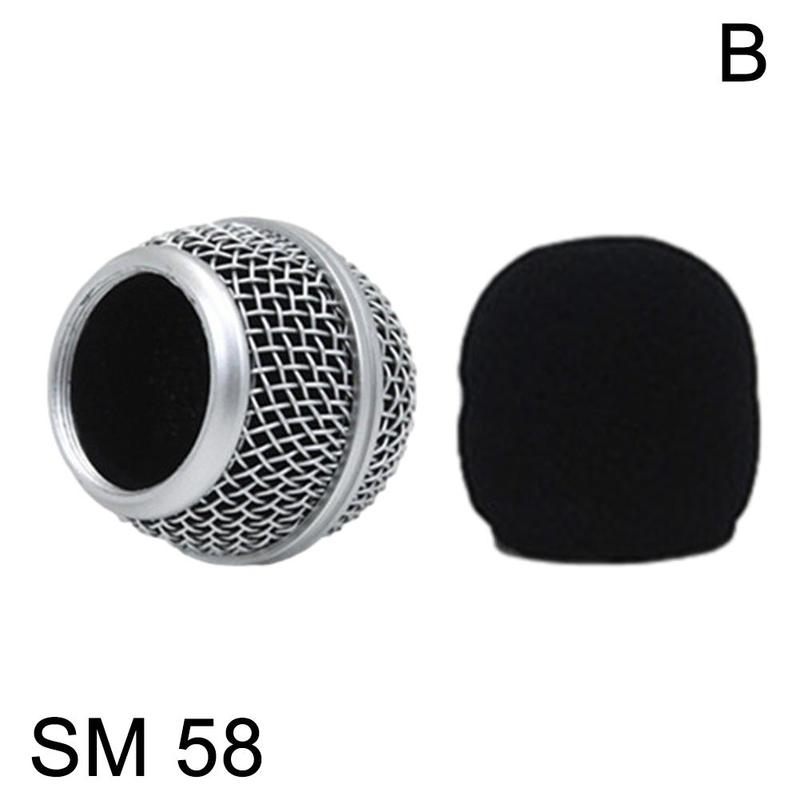 Mesh Ball Head Wired Wireless Microphone Grille Microphone Replacement Head Steel Shure SM58 Beta 57A 58A 87A 845S 945: PURPLE