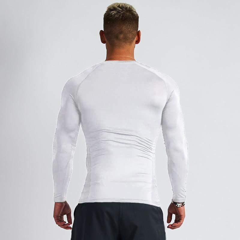Lauf T-Shirt Männer Rollkragen Kompression Shirt trainieren Fitness Spitzen Herbst Bodybuilding Kleidung Fitnessstudio Langarm T Hemden