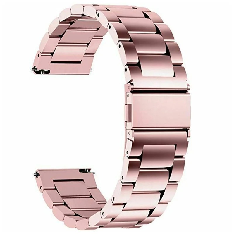 18mm 20mm 22mm urrem i rustfrit stål, hurtigudløser, kompatibel med smartwatch og traditionelt ur.: Xxl / Lyserød
