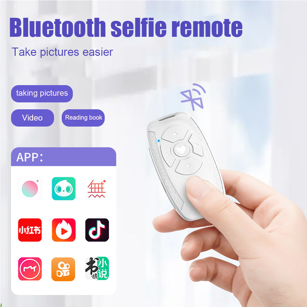 Rechargable Bluetooth-compatible Remote Control Button Selfie Camera Stick Shutter Release Wireless Controller For Phones e-book