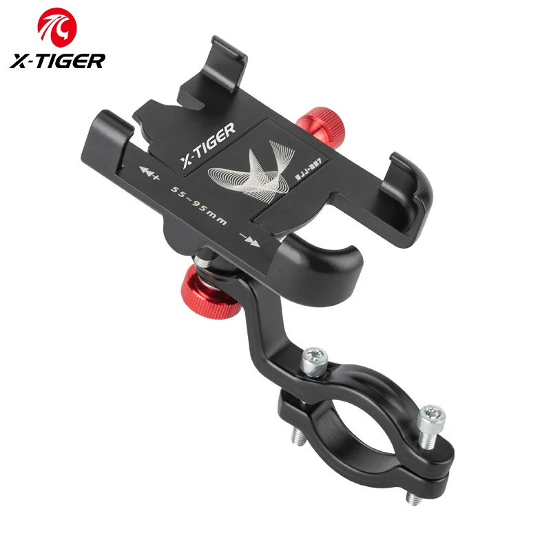 Soporte de teléfono X-TIGER para bicicleta, soporte de teléfono de aleación para bicicleta, rotación de 360 °, Clip para manillar de motocicleta, para todos los teléfonos móviles