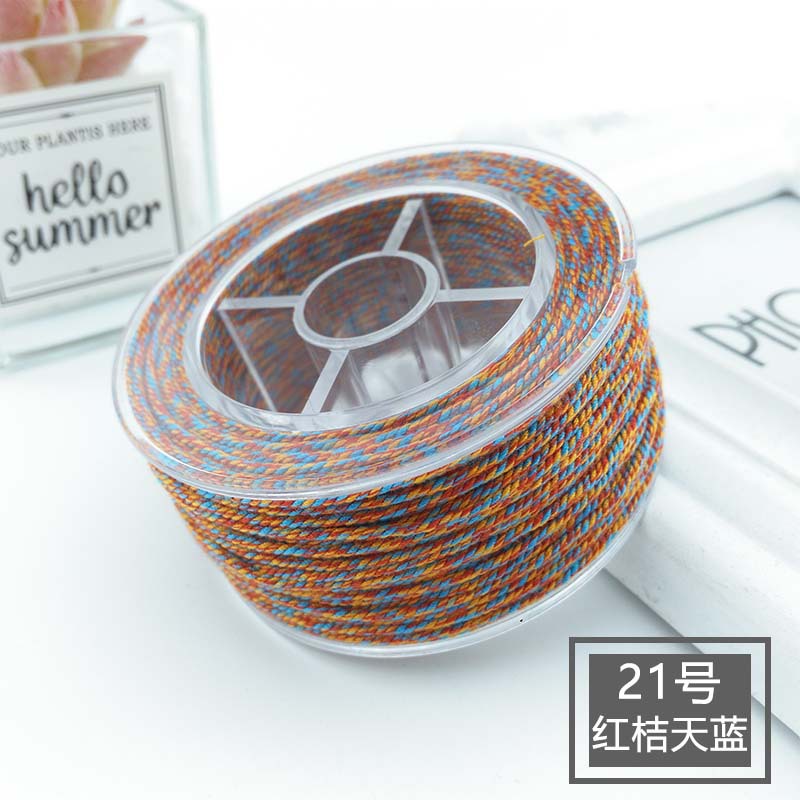 30M bawełniany przewód nylonowy 1.2mm chińnarty węzeł makrama przewód koraliki na nitkach ciąg DIY pleciona bransoletka tworzenia biżuterii DIY frędzle: Czarny nikiel