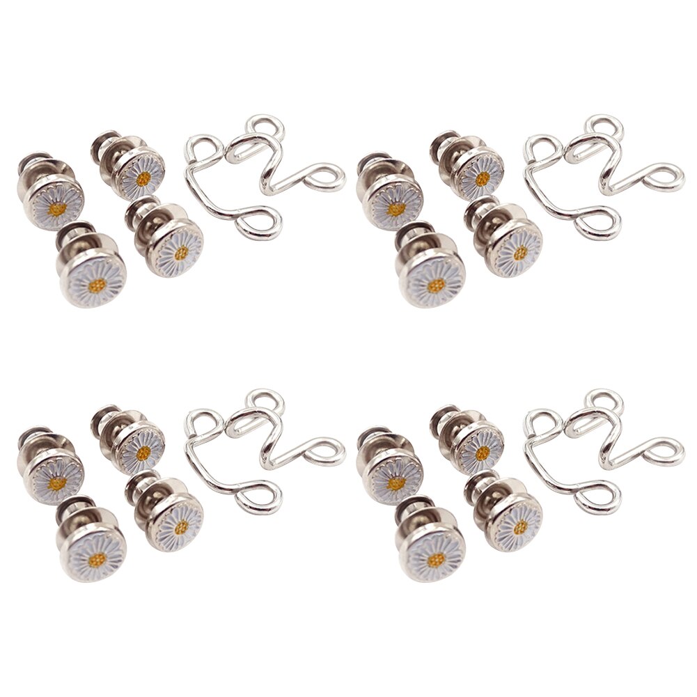 4set For Pants DIY Reusable Waistband Waist Buckle Extender Set Sewing Tools Disassembly Skirts Adjustable Jean Button Durable: Daisy