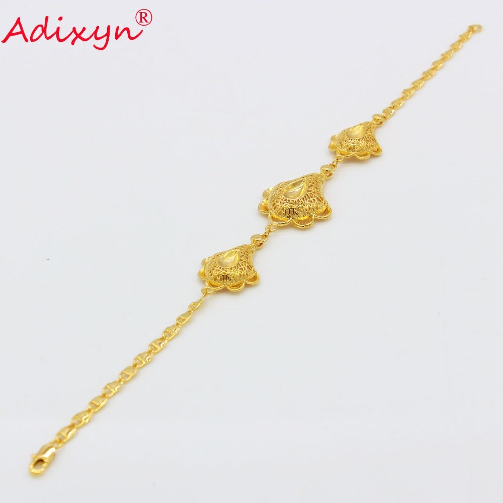 Adixyn Gold Ring/Earrings/Necklaces/Bracelet Jewelry sets for Women Gold Color African/Nigeria Jewellery N09051