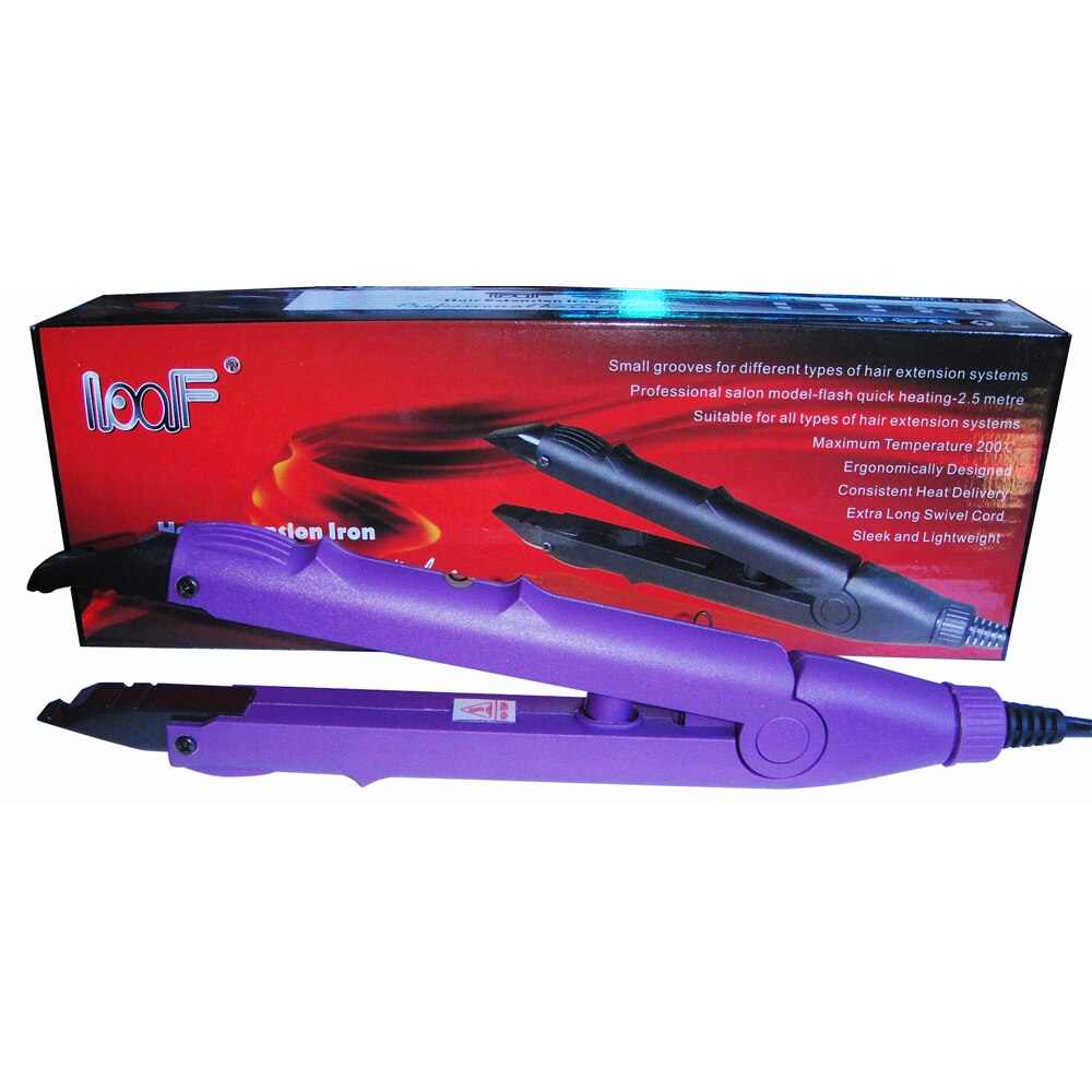Kontrol temperatur lilla farve flad plade fusion hair extension keratin bonding værktøj varmejern 610