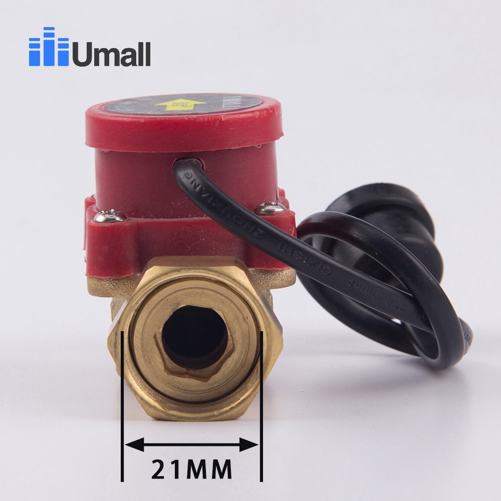 HT60 filetage G1/2 20MM interrupteur de débit d'eau Hall contrôle de pression automatique connecteur Valve Maintenance capteur de système de chauffage solaire