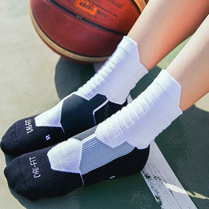 SALSPOR Basketball Elite Middle Tube Socks winter Thick Sports Socks Non-slip Durable Skateboard Towels Stocking