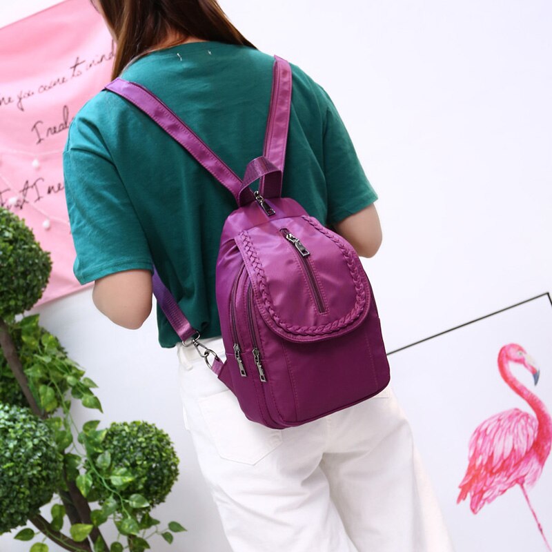 ¡Novedad de ! mochilas de nailon para mujer, bolsos de hombro tipo bandolera, multifuncional, informal, para mujer, pequeña bolsa de viaje, mochila