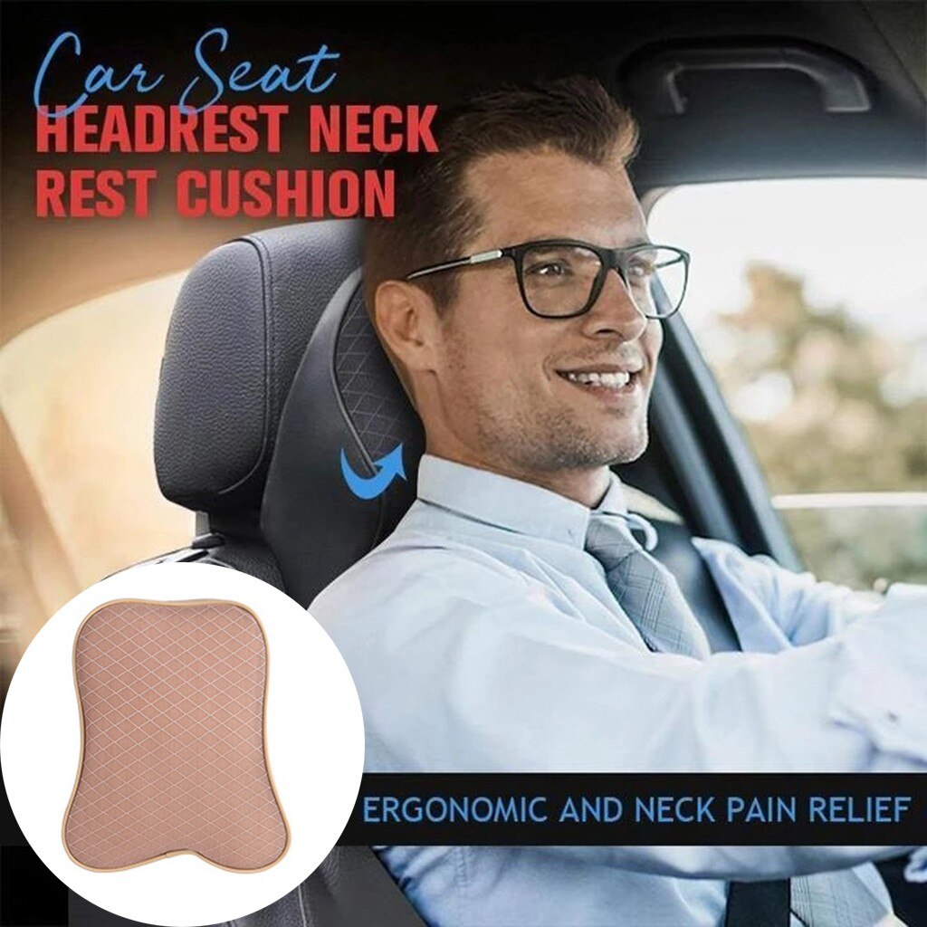 Car Seat Headrest Neck Rest Cushion Auto Seat Head Support Neck Protector Automobiles Seat Neck Rest Memory Cotton: BG