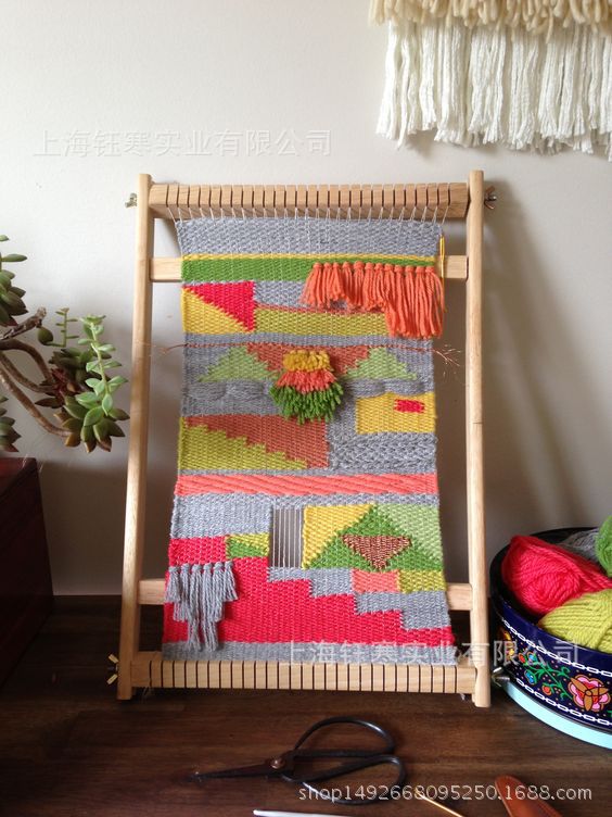 Factory price wood tapestry weaving machine Hand-made looms DIY square frame knitting machine with Smooth surface Beech wooden