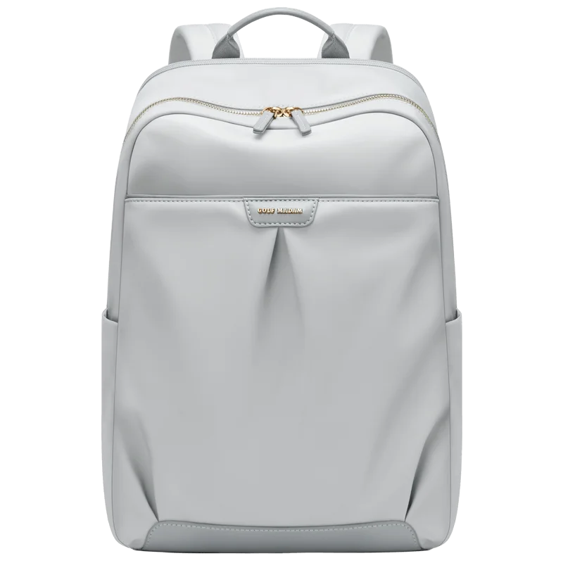 GOLF Laptop Backpack Women 15 Inch Waterproof Black Travel Backpacks Zipper Business Commuter Computer Bags: GRAY